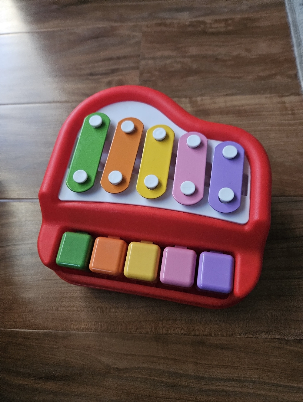 Red Kids Xylophone Piano Toy with Multicolor Keys